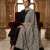 Royal Black & Silver Jaal Pure Pashmina Shawl